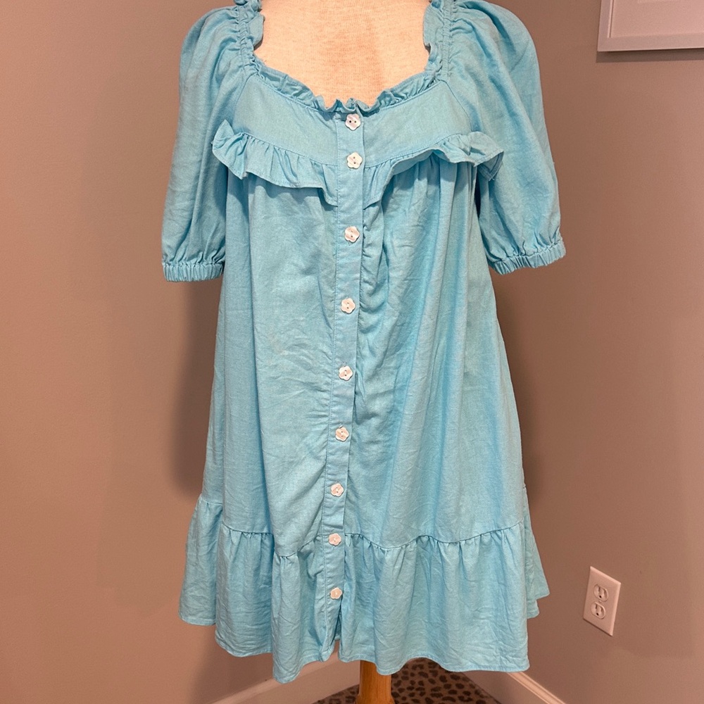 Stoney Clover for Target Light Blue Button-Down Dress